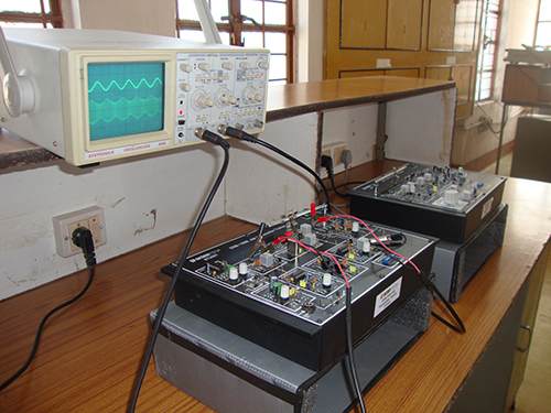 Analogue Electronics Technique  Lab for Electronics & Telecommunication Engineering Students at ABIT, Cuttack. ABIT Students perform experiments on various Electronics  circuit Design , and signal Transmission through sampling and Quantization.