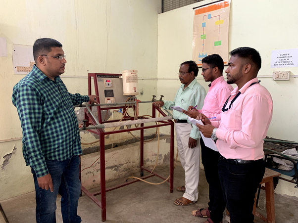 Mechanical Engineering students of ABIT conduct experiments to know heat transfer phenomena in different types of heat exchangers.