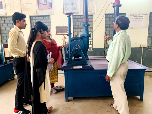 Francis Turbine experimental work in Hydraulic Machine Laboratory for mechanical engineering students of ABIT, Cuttack. ABIT students perform different experimental work based on fundamental concept of hydraulic machine